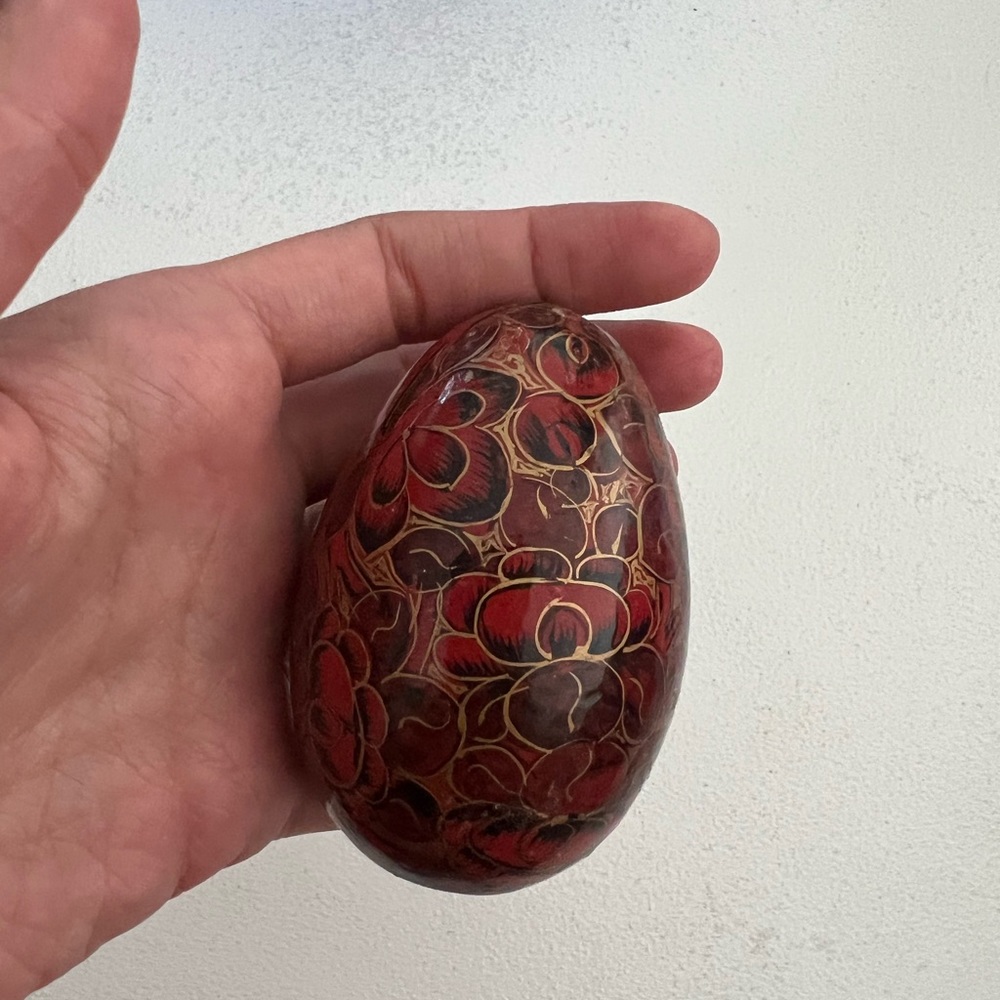 Hand painted porcelain egg